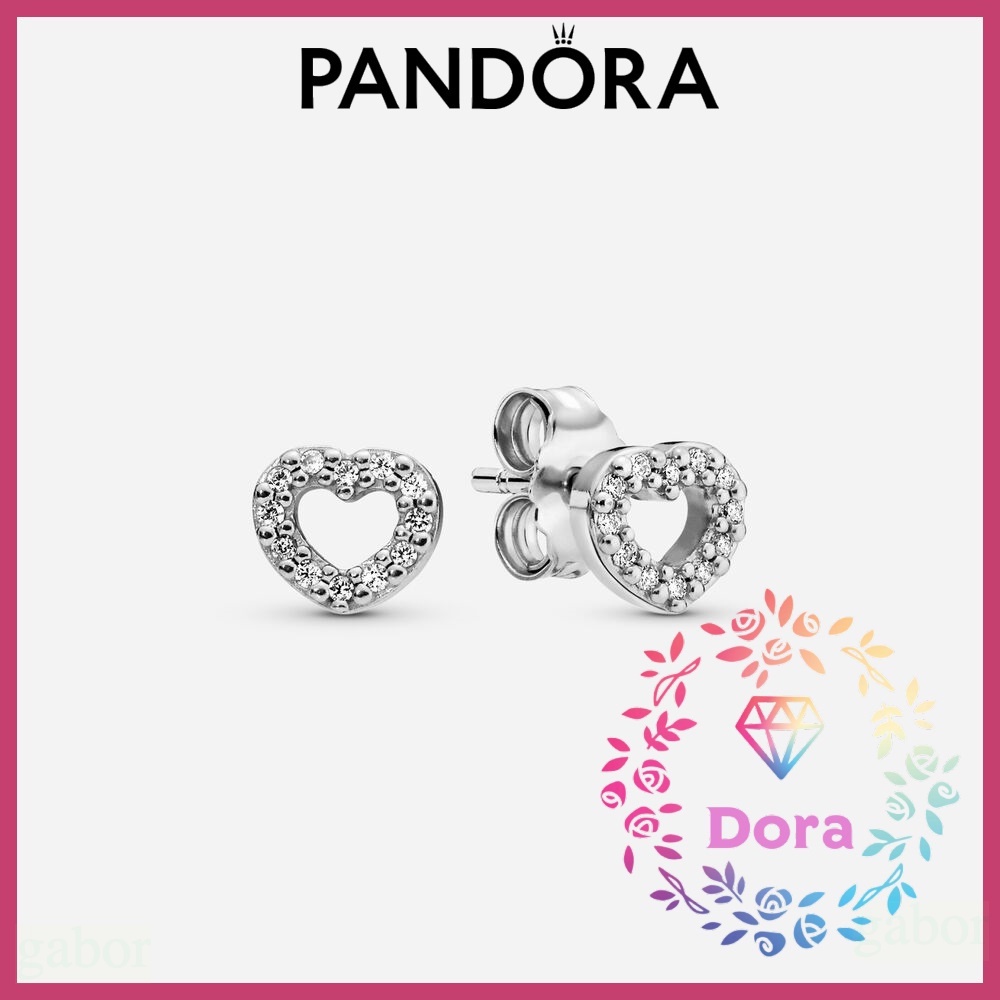 Dora Shop❤ Pandora 潘朵拉 心形耳釘  情侶 祝福 輕奢 情人節 禮物290528CZ