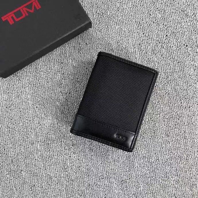 Tumi 421702 壓嘜卡包名片夾,彈道尼龍配頭層牛皮,配專櫃包裝盒