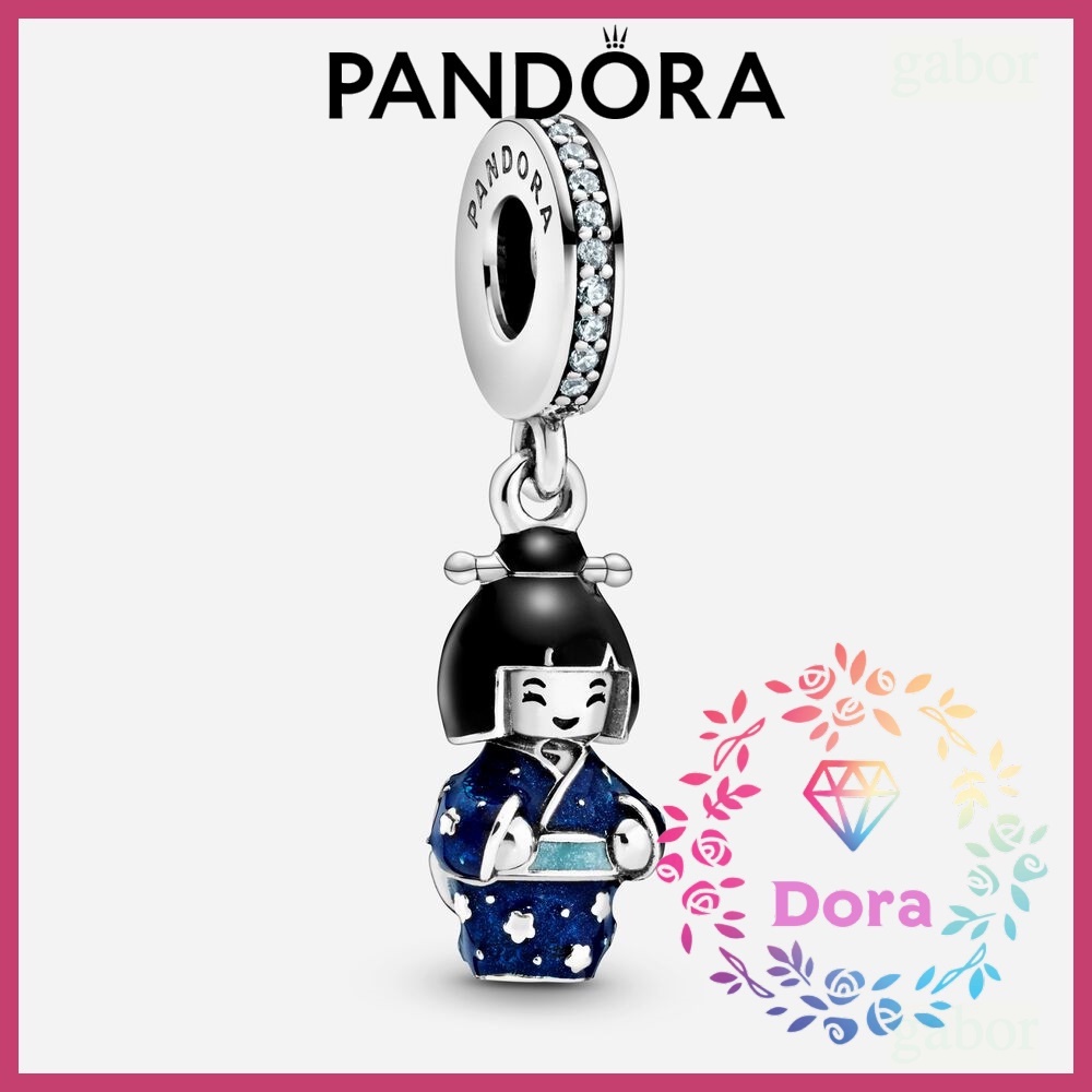 Dora Shop❤Pandora潘朵拉 藍色和服娃娃吊飾 情侶 祝福 輕奢 情人節 禮物 798595C01