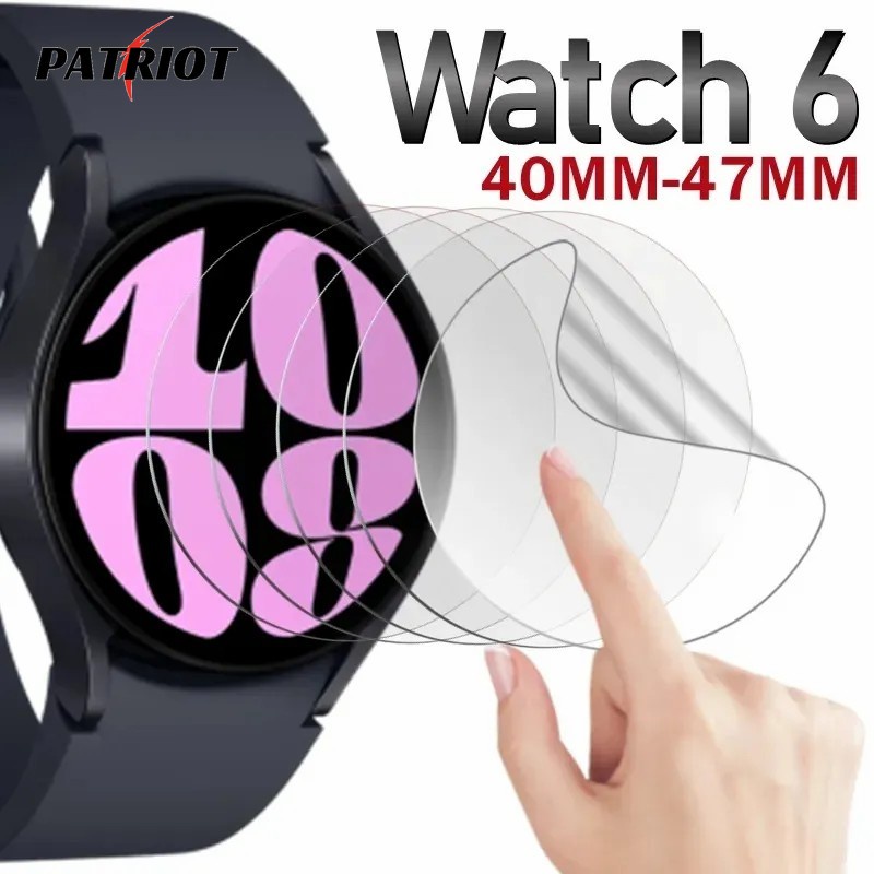 SAMSUNG 兼容三星 Galaxy Watch 6/6 經典防油防刮保護膜/非玻璃軟智能手錶膜/水凝膠膜屏幕保護膜
