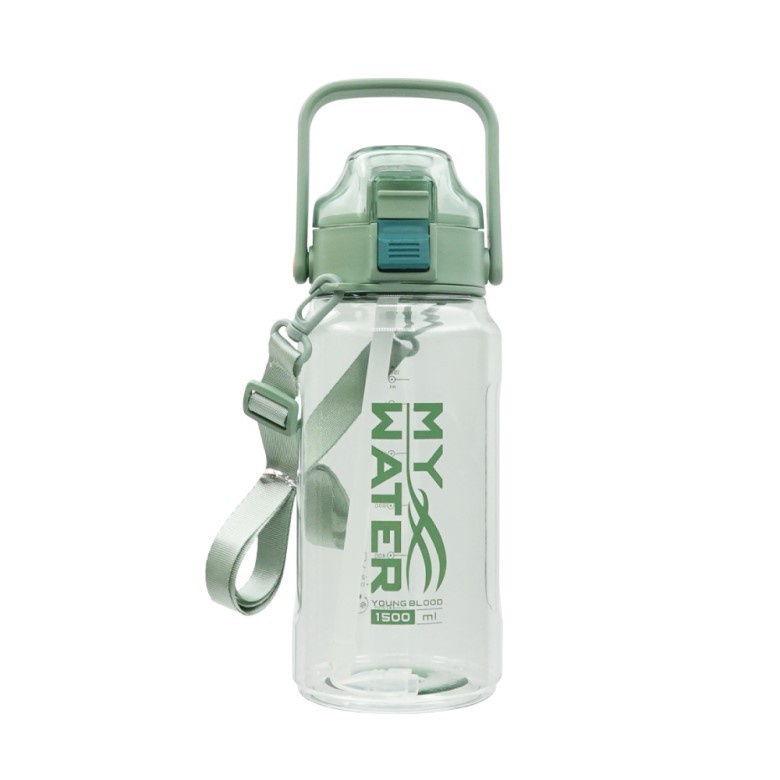 MY WATER牽牽手運動水壺 1500ml(綠)[大買家]