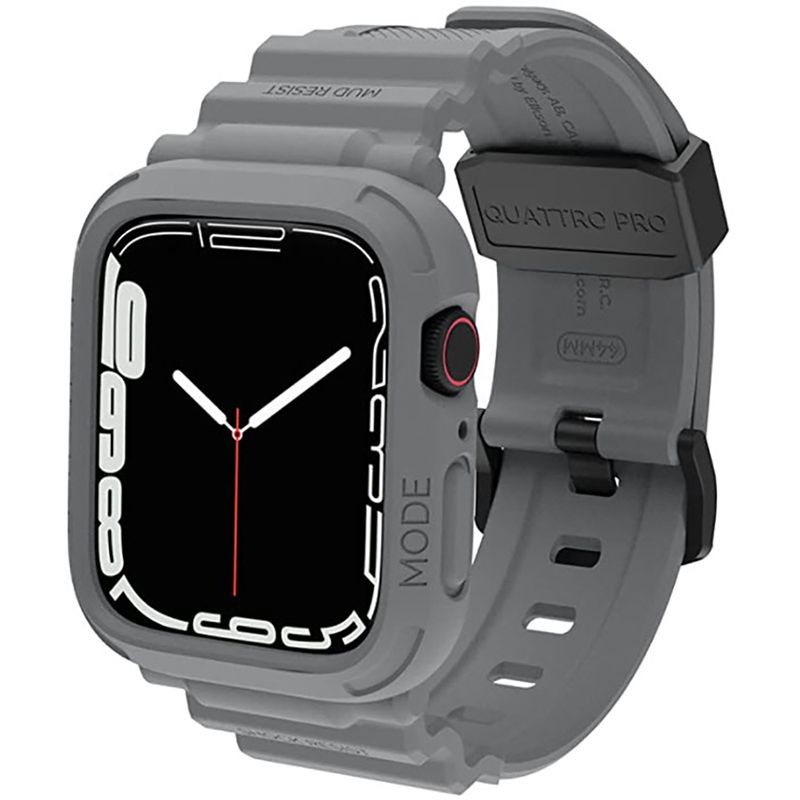elkson Apple Watch 7 Quattro Pro柔韌透氣耐磨TPU一體成形軍規錶帶/ 41mm/ 鯊魚灰 eslite誠品