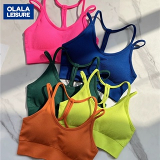 OLALA 新款歐美裸感美背跑步健身背心減震瑜伽內衣運動內衣