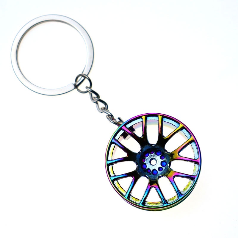 ADHIL輪框造型鑰匙扣 創意汽車輪轂鑰匙扣 掛件