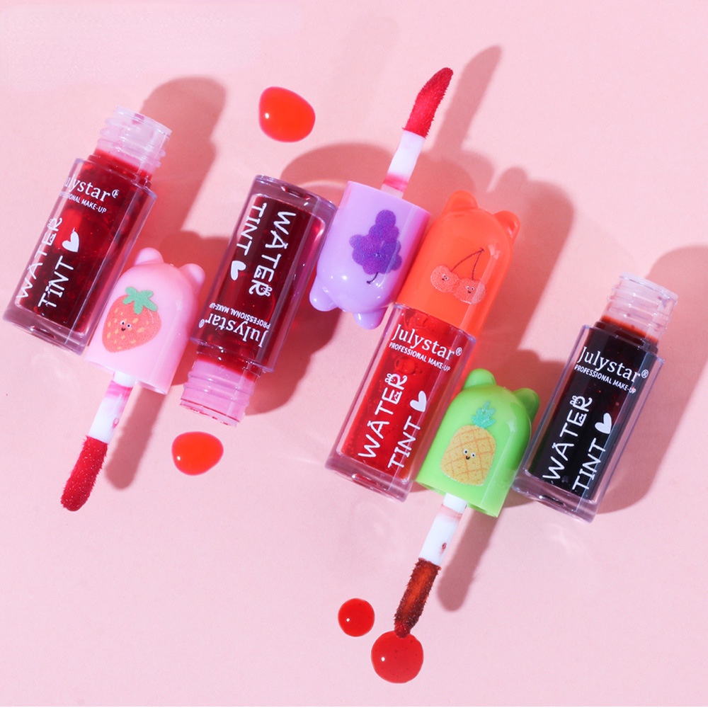 Julystar Fruit Juice Lip Tint 不粘杯液體唇膏和腮紅 2 合 1 防水持久水唇彩唇頰彩妝 1