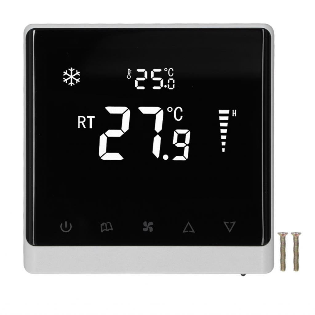 空調風扇溫控器家用觸摸屏面板溫度控制器直流無刷180-260v