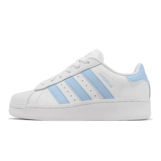 adidas 休閒鞋 Superstar XLG W 白 藍 三葉草 厚底增高 女鞋 愛迪達 ACS IF3003