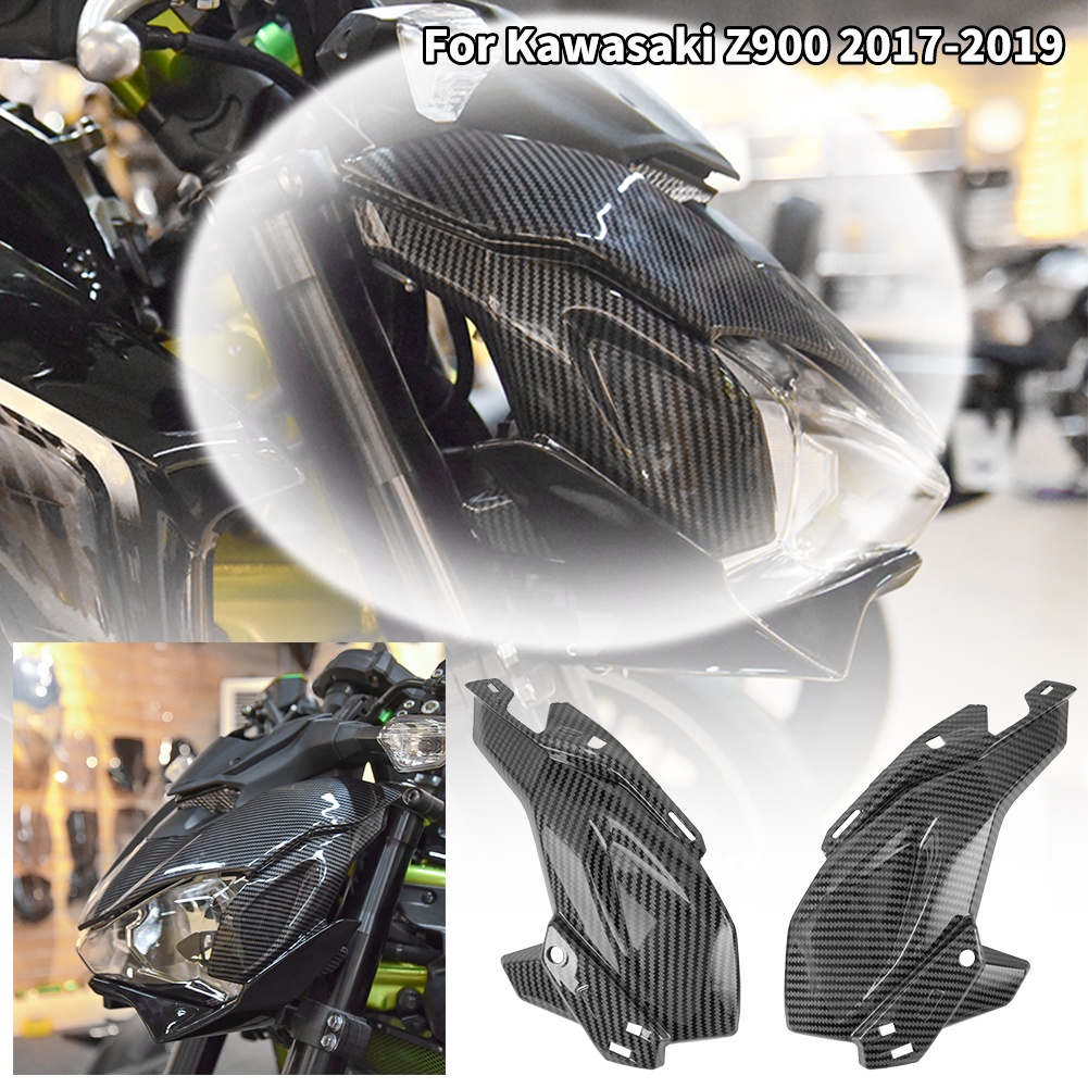 KAWASAKI 摩托車前側鼻罩大燈面板整流罩適用於川崎 Z900 2017 2018 2019 Z 900 零件摩托車