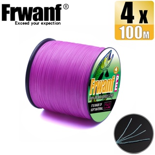 Frwanf 4 股 100M 超強力耐用編織釣魚線 X4 PE 線顏色粉色