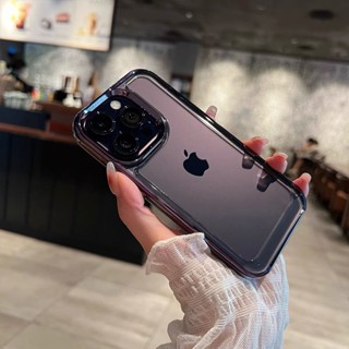 簡約 加厚 氣囊防摔手機殼 硬殼 亞克力透明背板保護殼 適用於 iPhone 11 12 13 14 Pro Max