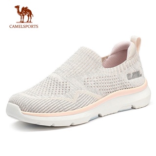 CAMEL SPORTS駱駝 運動鞋 女士薄款網眼透氣休閒鞋步行鞋 媽媽戶外慢跑鞋