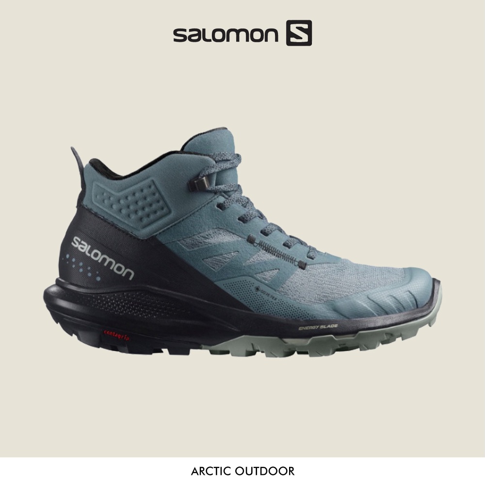 Salomon 女款 OUTpulse GTX 中筒登山鞋 暴綠/黑/鐵灰