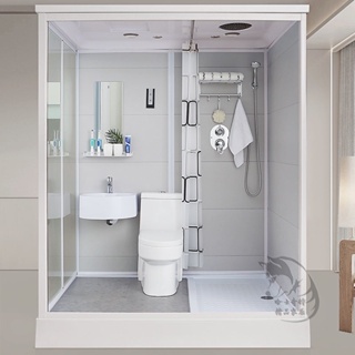 整體淋浴房一體式 帶馬桶免做 防水家用 加厚底座干濕分離 蹲便衛生間