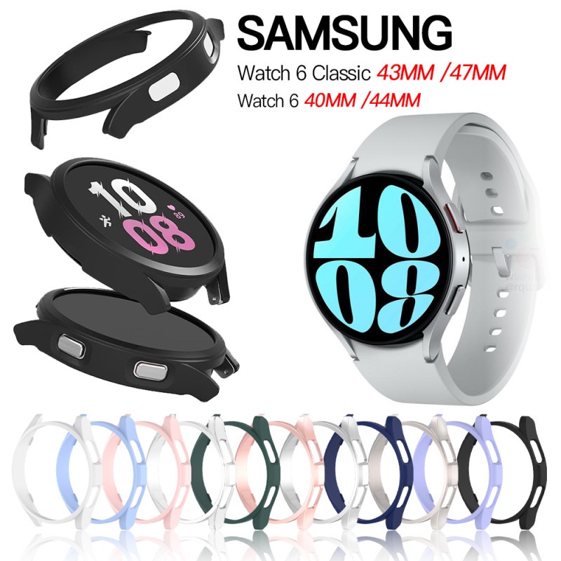 SAMSUNG 三星 Galaxy Watch 6 40 毫米 44 毫米 PC 硬質保護套保險槓外殼 Galaxy W