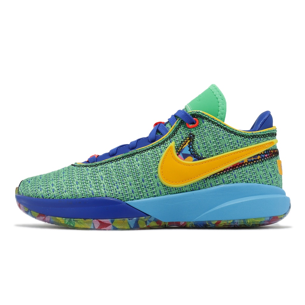 Nike 籃球鞋 Lebron XX SE GS 20 綠 黃 藍 萬花筒 女鞋 大童鞋【ACS】 DV3021-300