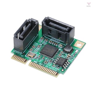 Mini PCI-E 轉 2 端口 SATA3 轉接卡 SATA3.0 擴展卡 迷你尺寸 高速傳輸 廣泛兼容性
