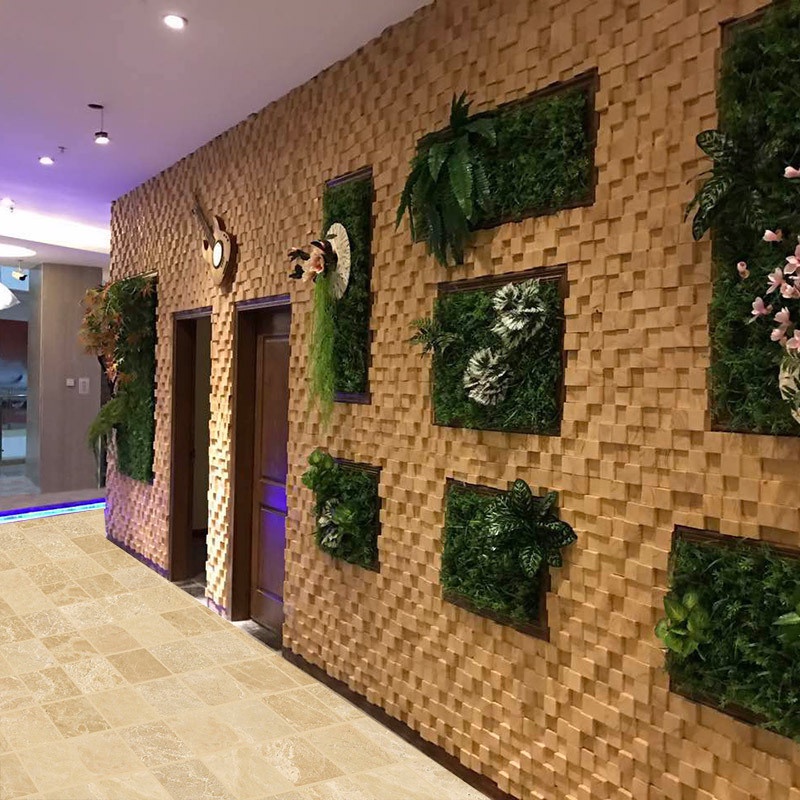 【廠家直銷】松木年輪方塊實木馬賽克方塊主卧背景牆馬賽克3D立體牆貼玄關走廊木質木線條客廳餐廳咖啡廳裝修