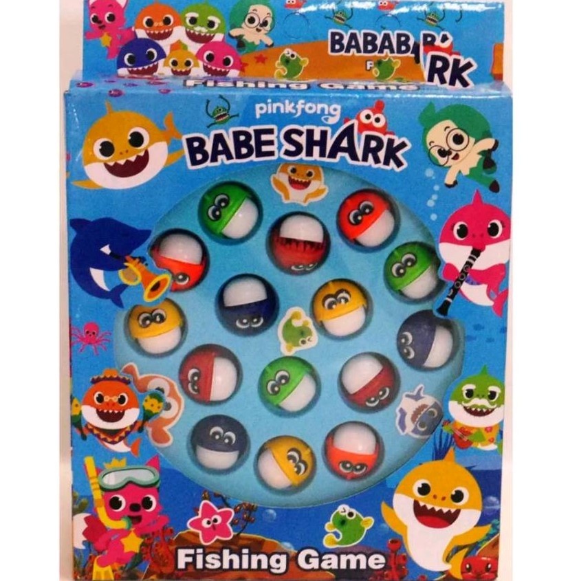 【鯊魚寶寶】電動轉盤釣魚組 鯊魚家族 碰碰狐 Baby Shark 釣魚玩具 釣竿 親子遊戲 小孩遊戲 兒童 go