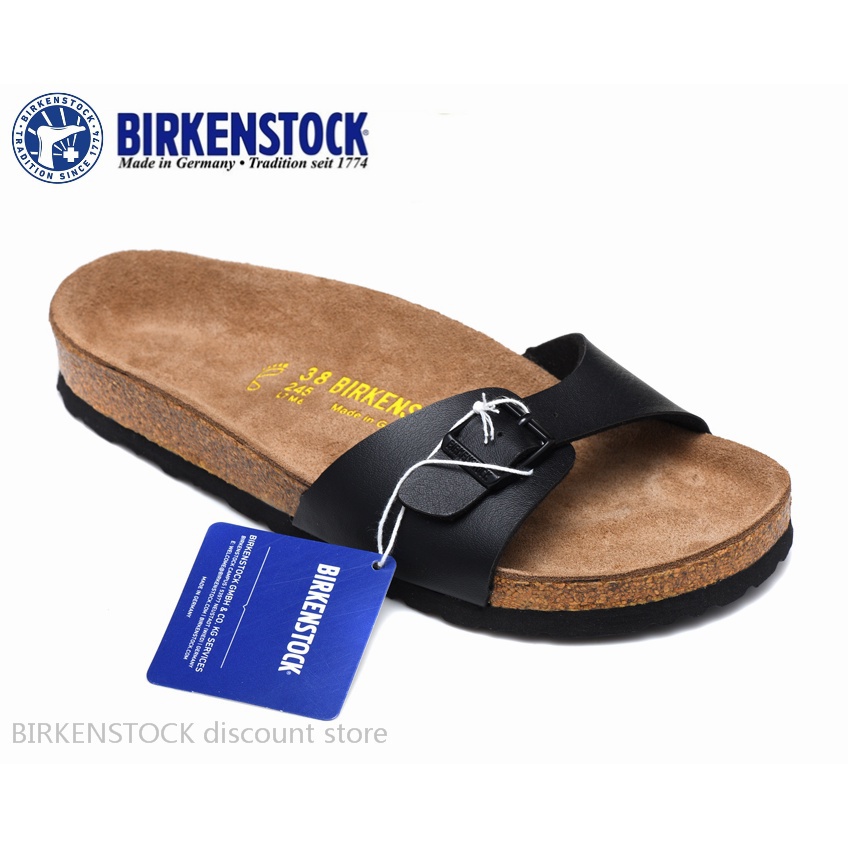 BIRKENSTOCK 勃肯馬德里男/女經典軟木黑色啞光拖鞋 34-44