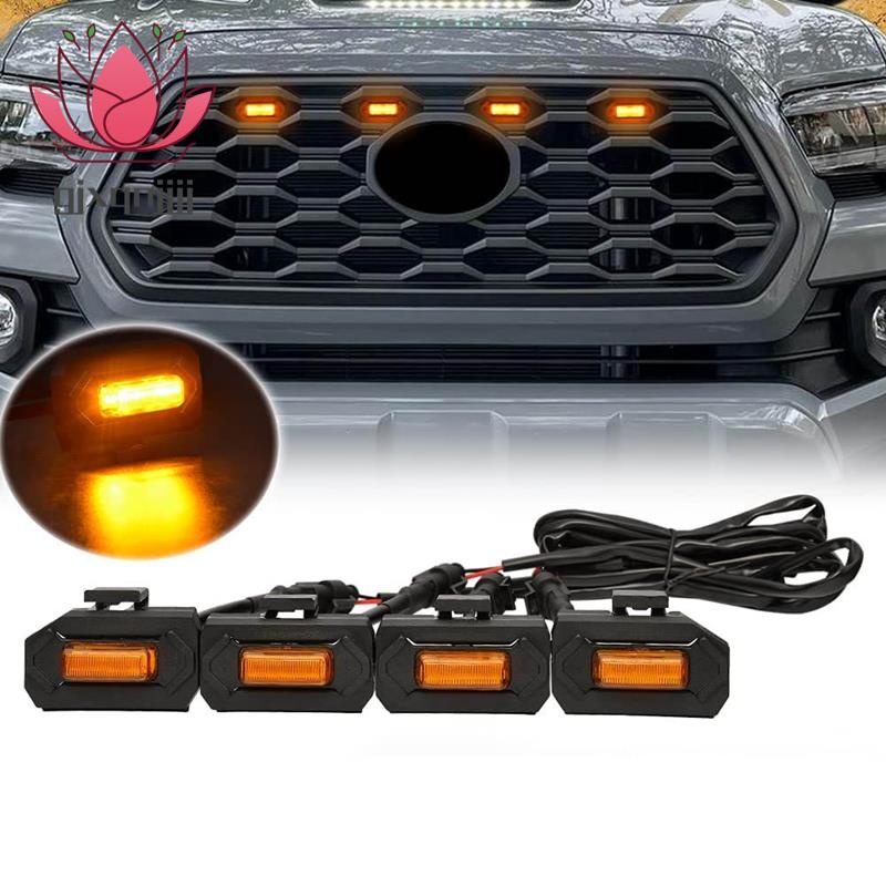 4 件裝 LED 前格柵燈適用於豐田 Tacoma Raptor TRD Off Road Sport 2020 202