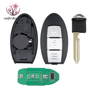 2 按鈕汽車鑰匙遙控智能鑰匙包 J458 適用於 NISSAN Qashqai X-Trail 433MHZ 46 芯片