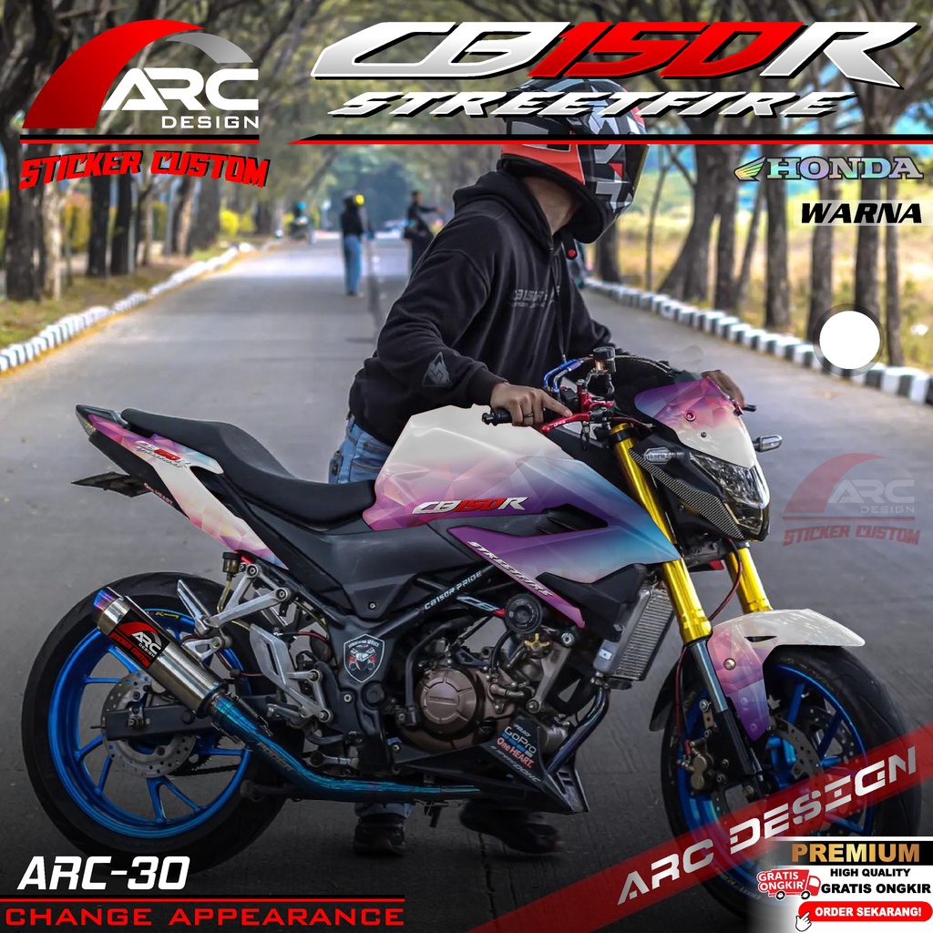 HONDA 最新貼花貼紙本田 CB 150R Streetfire 全身貼紙改裝變體 CB150R 全新全身設計賽車漸變