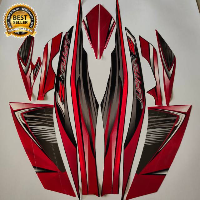 山葉 Hitam MERAH Striping yamaha jupiter Z115 2012 黑色紅色最佳品質摩托車
