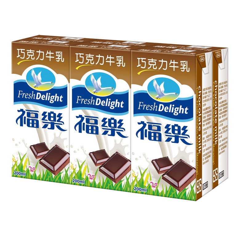 福樂 巧克力牛乳(200mlX6包/組)[大買家]