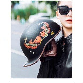 哈雷帽 翹尾安全帽 半盔四季復古 個性時尚哈雷 內建房眩光鏡片 安全舒適 機車安全帽 半罩安全帽 哈雷安全帽機車頭盔