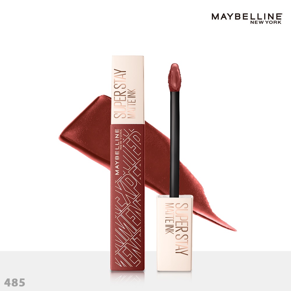 MAYBELLINE 媚比琳超持久霧感液態唇膏 485 叛逆裸棕