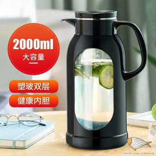 玻璃冷水壺 耐高溫 家用涼水壺冷水壺玻璃耐熱高溫水瓶家用大容量涼白開水杯茶壺耐摔涼水壺2L