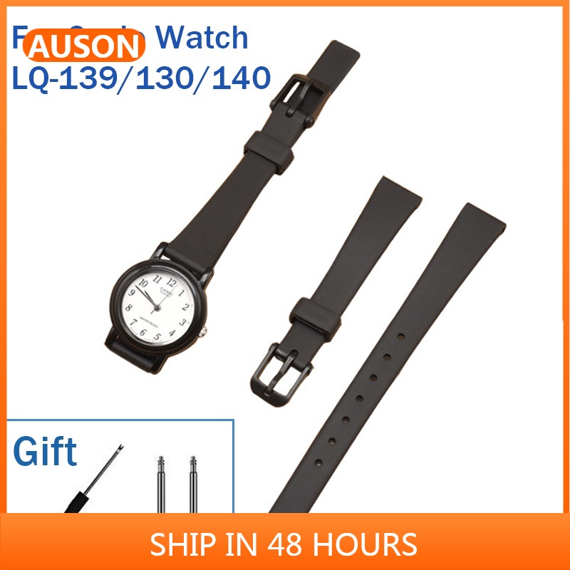 適配卡&amp;歐 LQ-139/130/140 橡膠超薄柔軟透氣錶帶更換 12mm 樹脂錶帶