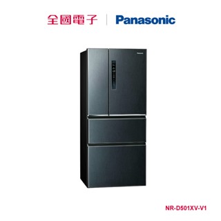 Panasonic 500L四門無邊框鋼板冰箱-黑 NR-D501XV-V1 【全國電子】