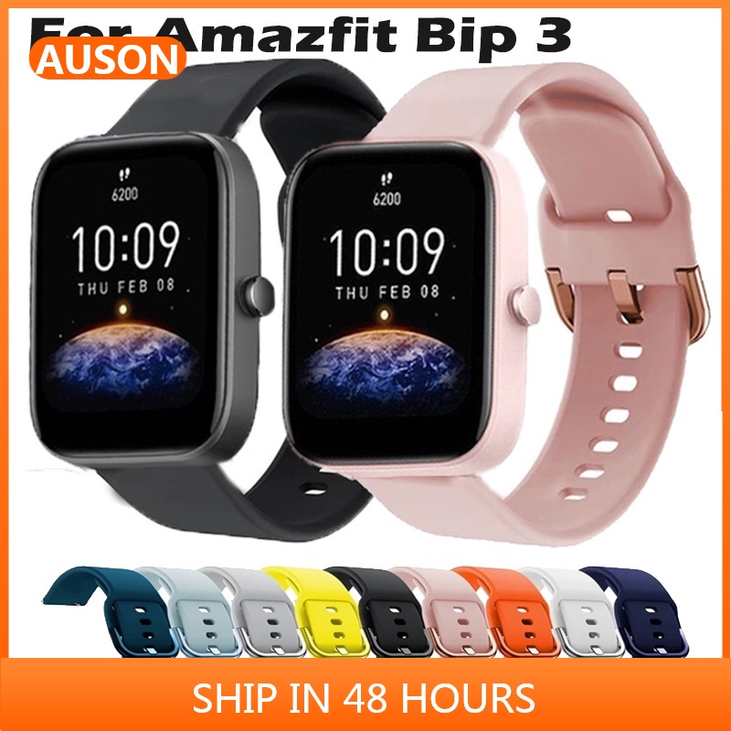 適用於 Amazfit Bip 3 SmartWatch 矽膠腕帶的矽膠錶帶, 用於 Amazfit Bip 3 手鍊配
