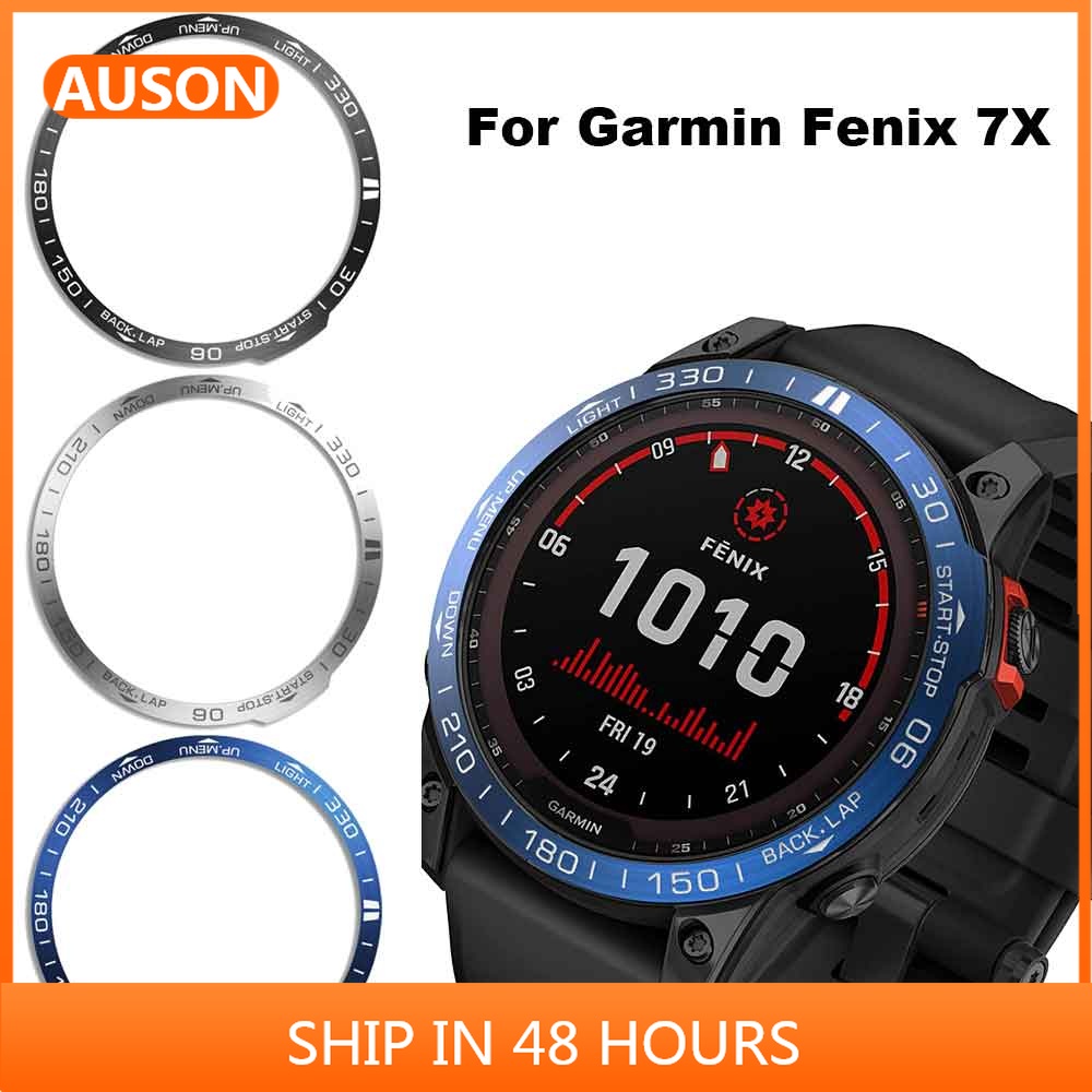 Garmin Fenix 7X 智能手錶蓋膠盒的金屬造型表圈, 用於 Fenix 7X 保險槓環不銹鋼蓋