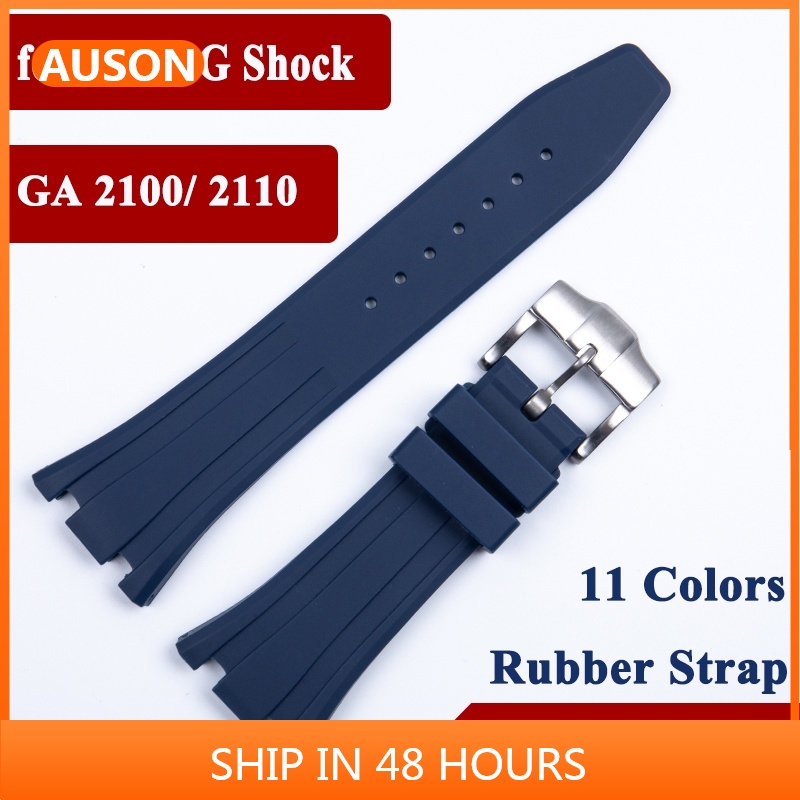 適配卡西歐 GA2100 GA2110型號 GSHOCK第三代第四代手鍊錶帶 27mm 防水矽膠錶帶橡膠錶帶