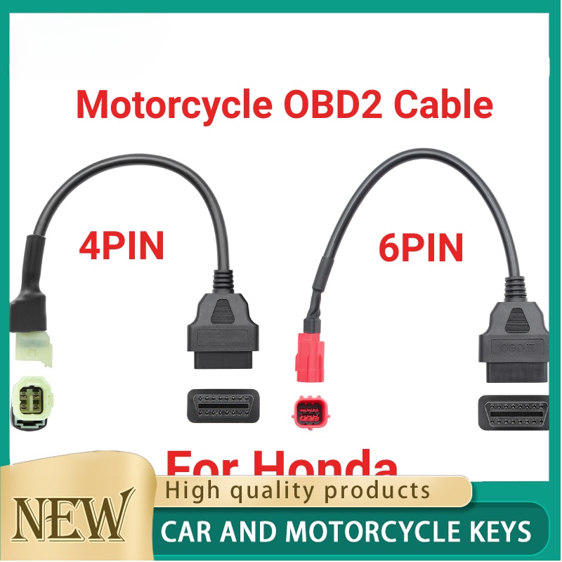 HONDA Xps 適用於本田摩托車 4PIN 6PIN 至 16PIN OBD 2 摩托車掃描儀診斷電纜 Moto O