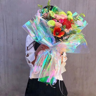 花卉包裝材料花卉包裝紙彩虹膜夢幻玻璃紙