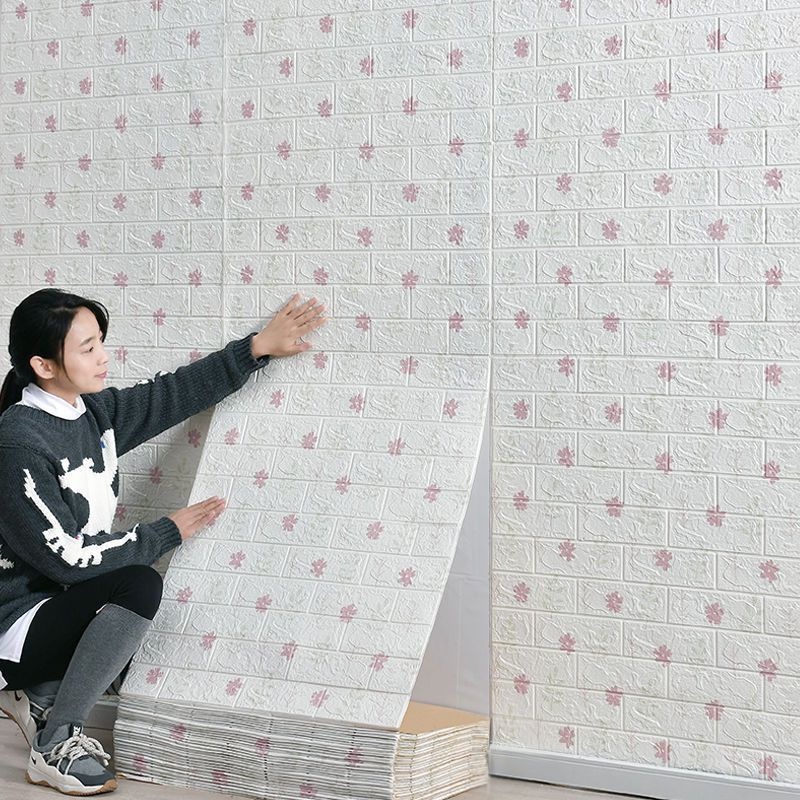 卡通 3D 泡沫牆紙磚牆貼泡沫自粘牆板用於牆壁裝飾牆貼牆紙牆 BYAA LMIG