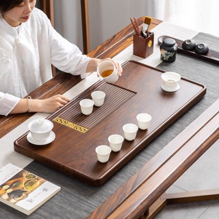【免運】實木茶盤家用泡小茶臺整塊排水茶海辦公室客廳功夫茶具套裝電木款茶盤 茶几 茶具