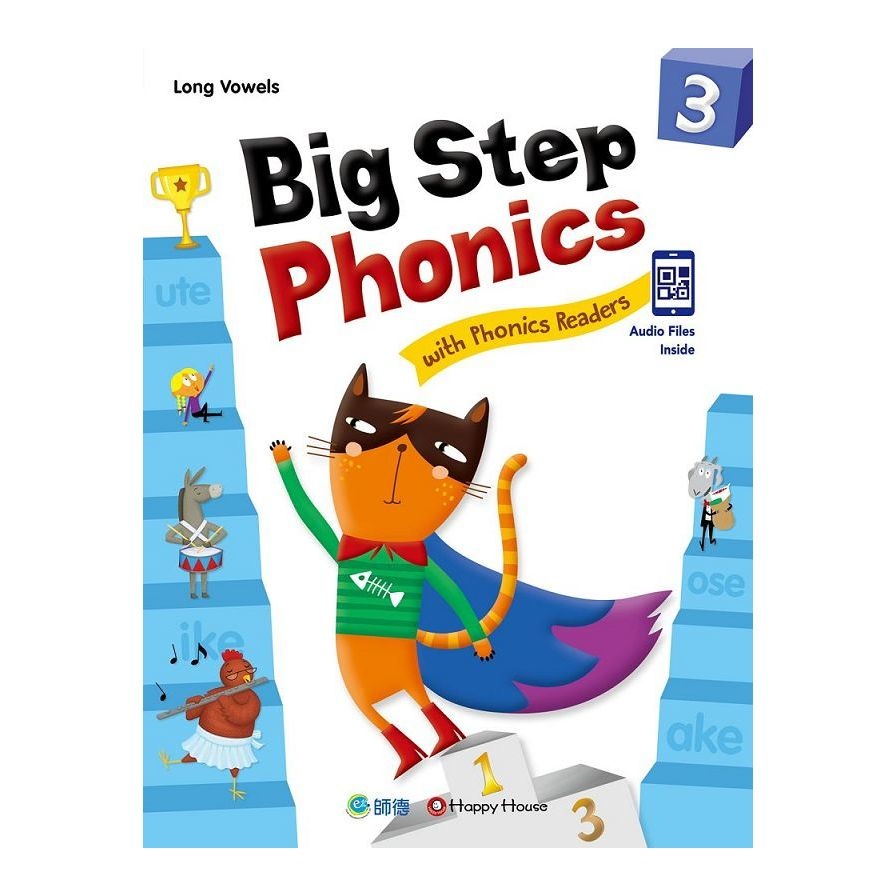 Big Step Phonics with Phonics Readers(3)(課本+練習本+線上資源)(附QR CODE音檔隨掃即聽)(Happy Content) 墊腳石購物網