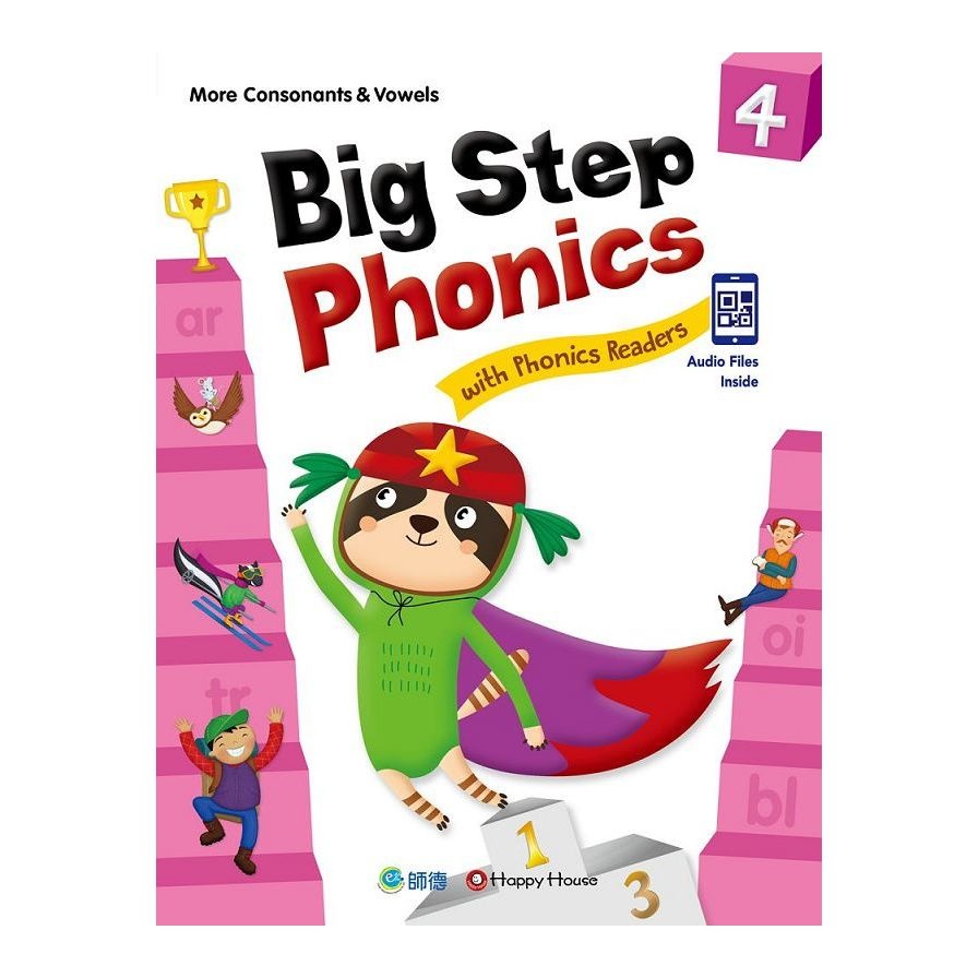 Big Step Phonics with Phonics Readers(4)(課本+練習本+線上資源)(附QR CODE音檔隨掃即聽)(Happy Content) 墊腳石購物網