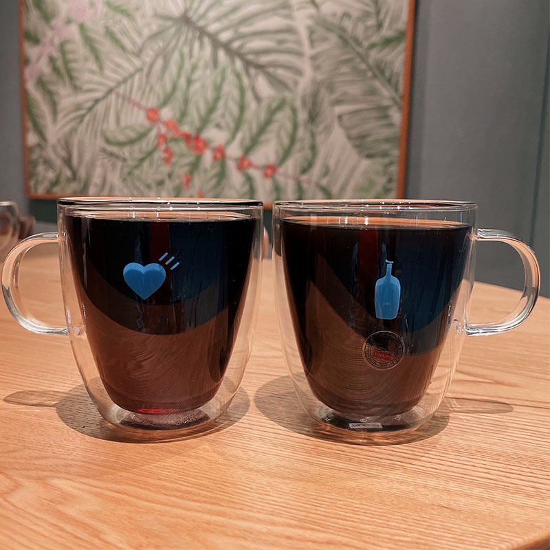 現貨日本bluebottle小藍瓶子愛心真空耐熱雙層玻璃杯馬克杯咖啡杯水杯