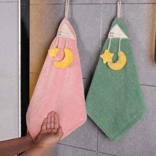 兒童幼兒園專用小毛巾帶掛繩可寫名可愛卡通掛式非純棉洗臉擦手巾CS1