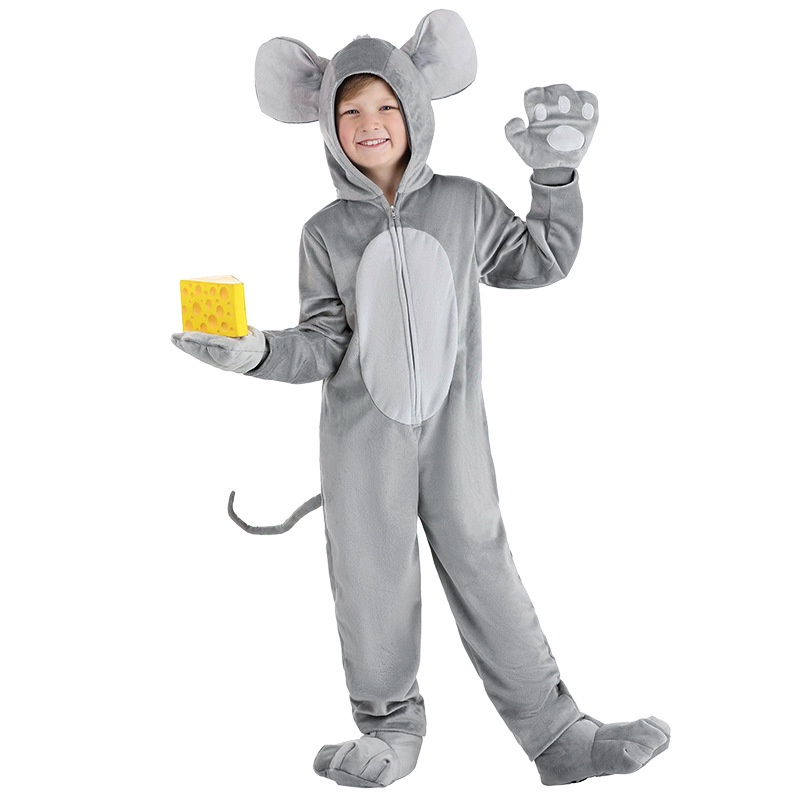 新款兒童動物角色扮演服老鼠造型cos套裝 耶誕學校舞臺表演表演服