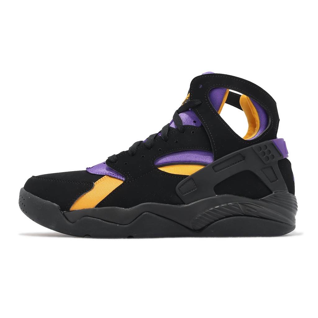 Nike Air Flight Huarache 黑 紫金 湖人隊 客場 男鞋 復古籃球鞋 ACS FD0188-001