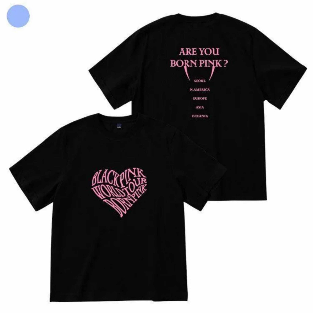Blackpink born 粉色襯衫 💟 💟 天生粉色世界巡迴演唱會襯衫 - blackpink T 恤全尺寸
