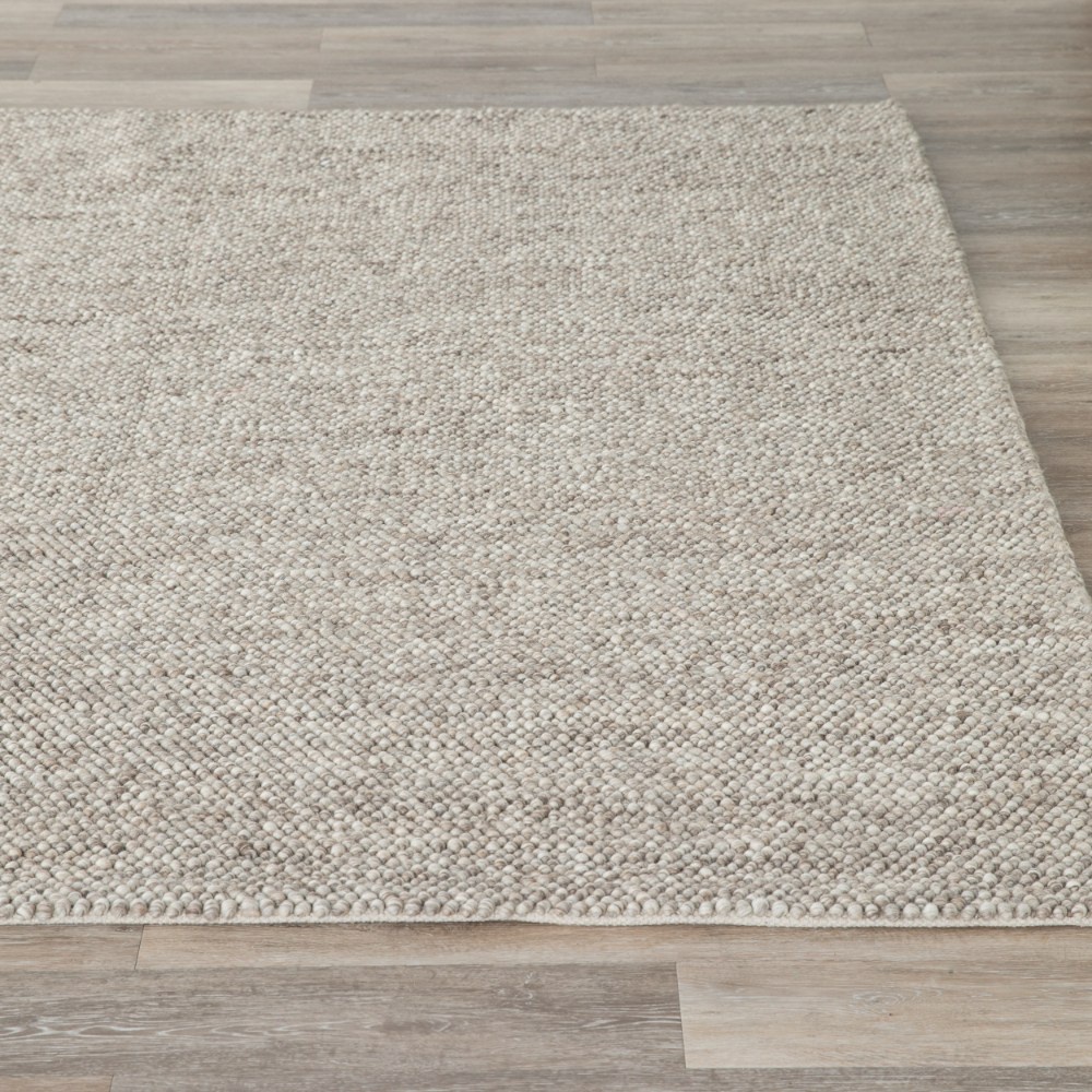 【HOLA】艾禮思羊毛混紡手工編織地毯200x290 棕米