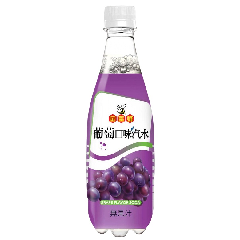 金蜜蜂 葡萄口味汽水(500ml/罐)[大買家]