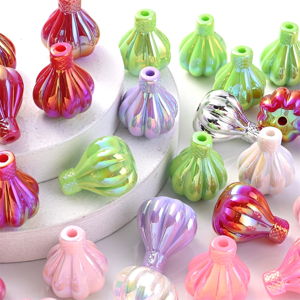 5 件裝 24x30 毫米 Ab 彩色花瓶珠熱氣球亞克力珠,用於製作 Diy 項鍊用品